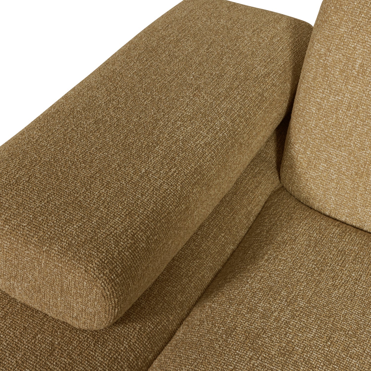 Modulares Sofa MOJO - linksseitiger Chaiselongue in dunklem Honig-Bouclé