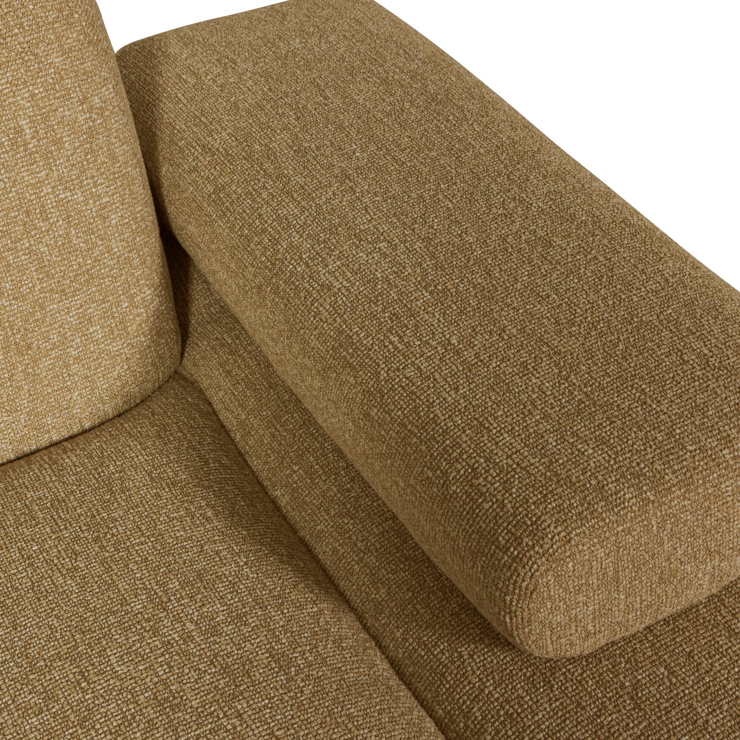 Modulares Sofa MOJO - rechter Chaiselongue in dunklem Honig-Bouclé