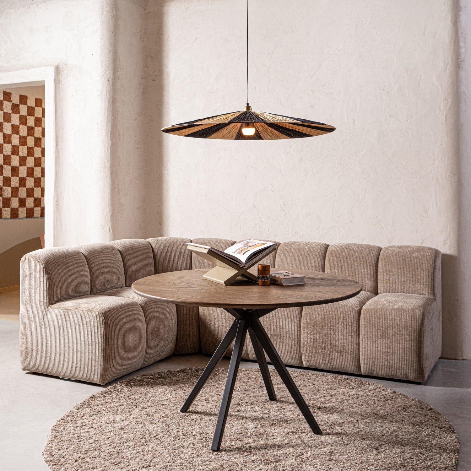 MOJO modular sofa - 3-seater element dark sandy corduroy
