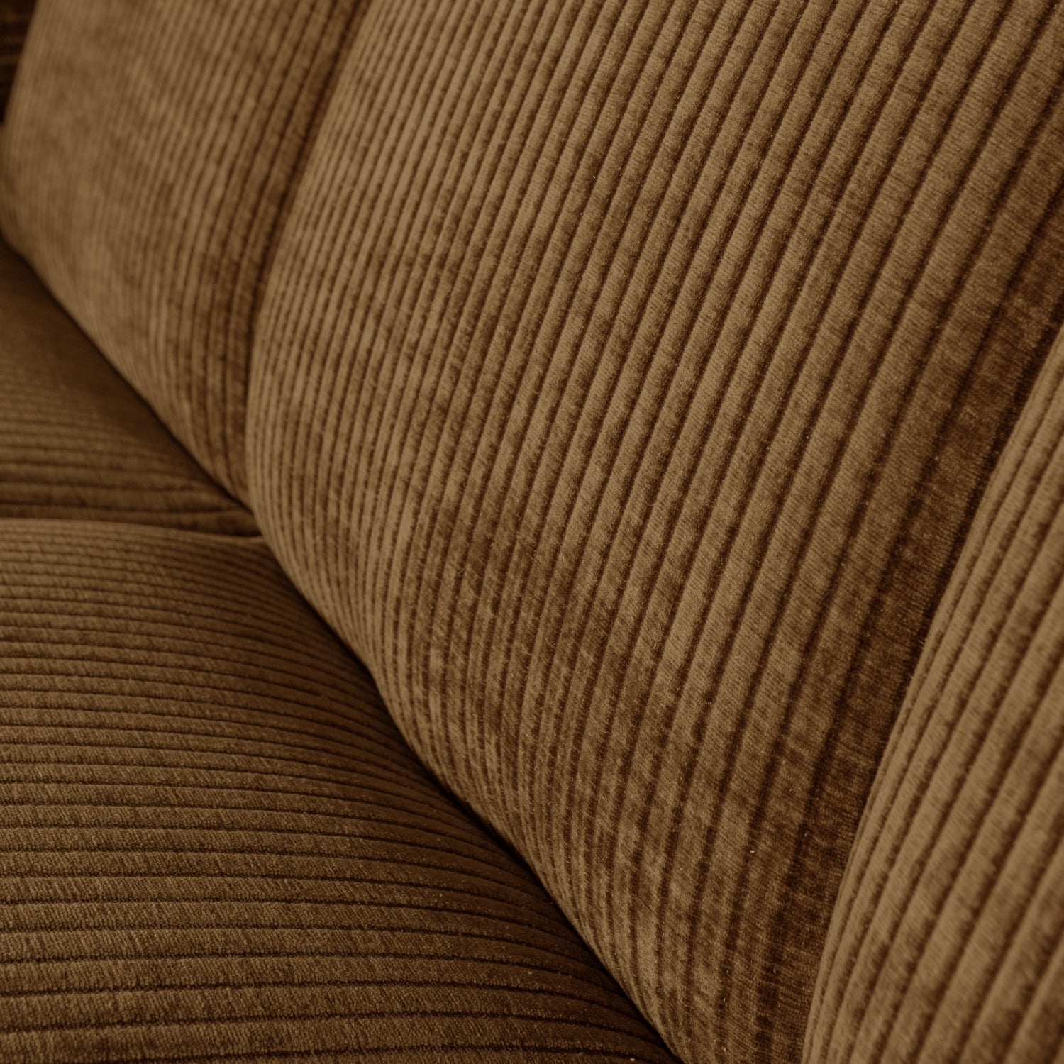 Modulares Sofa MOJO - 3-sitziges Element in dunklem Honigcord