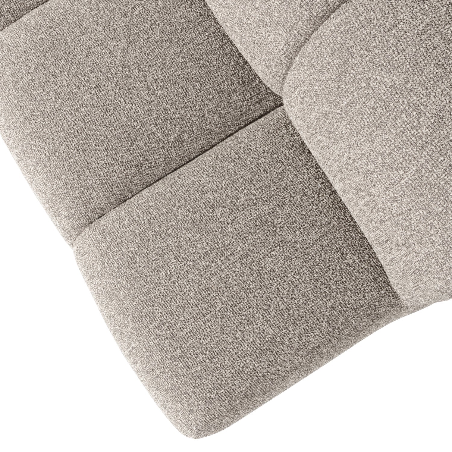 Modulares Sofa MOJO - 3-sitziges Element in beigem Melange Bouclé