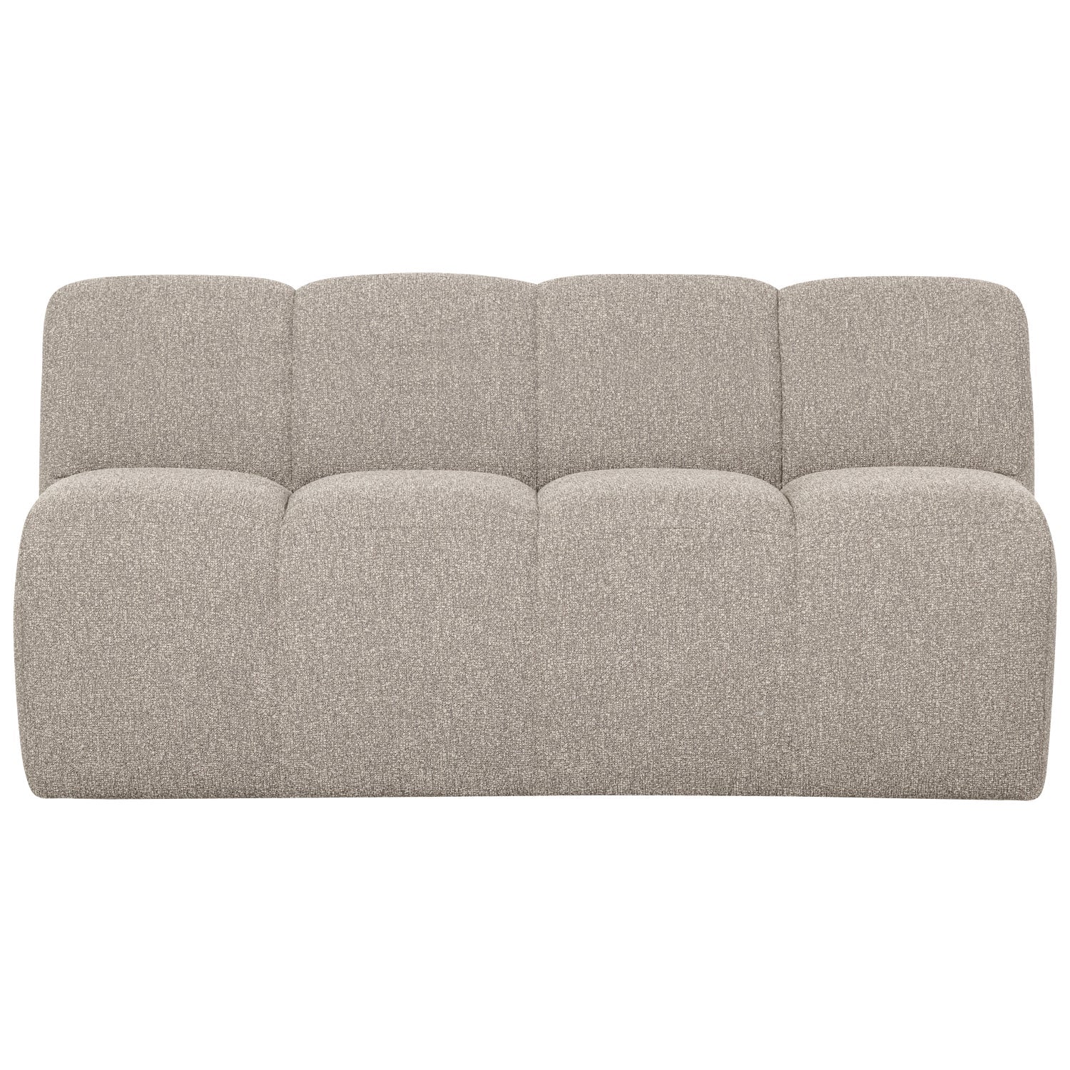 Modulares Sofa MOJO - 3-sitziges Element in beigem Melange Bouclé