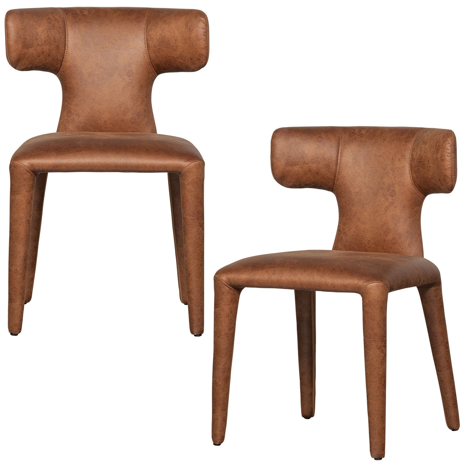 PERMIT Chair brown eco-leather