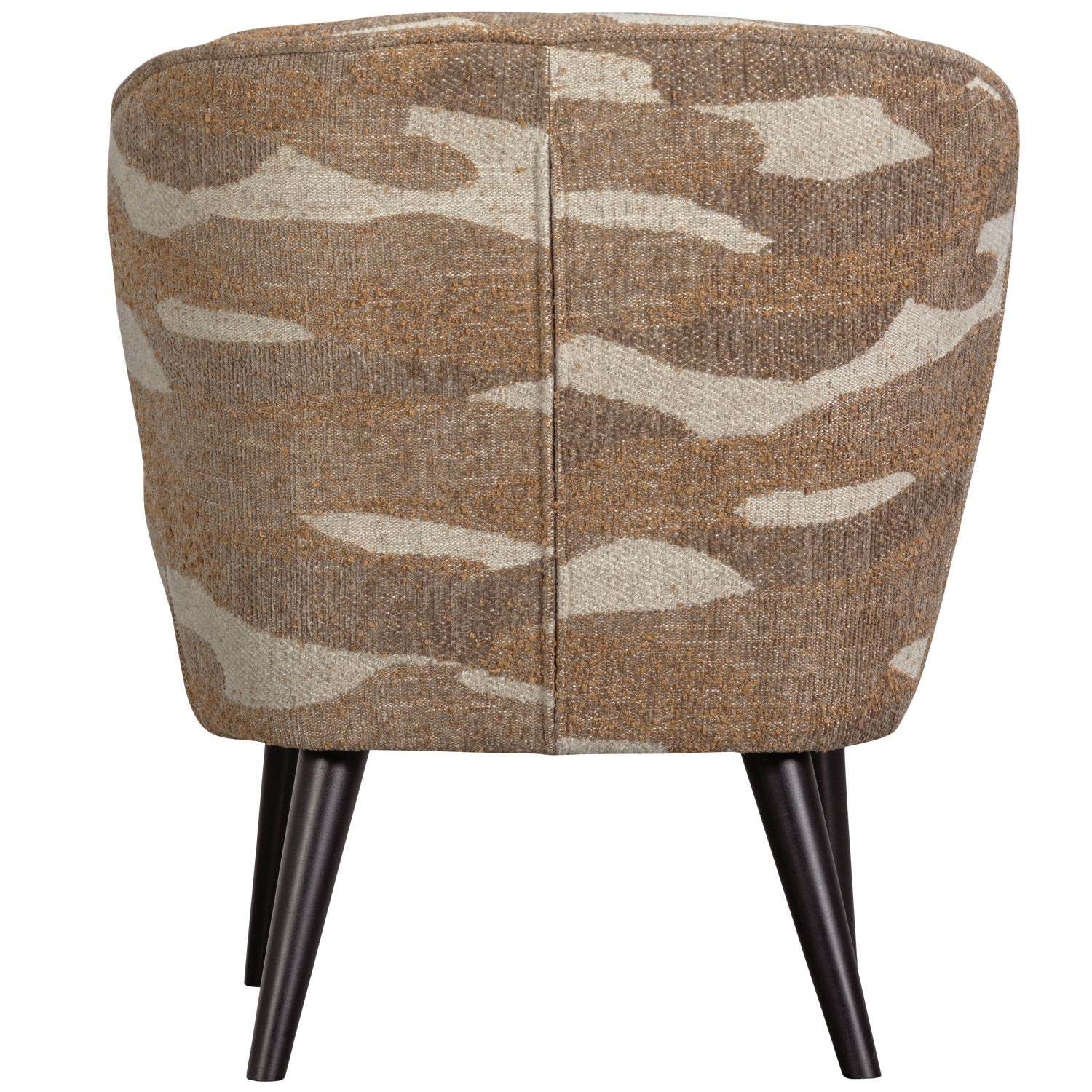 Sara Armchair Woven Fabric Camouflage Pattern Green