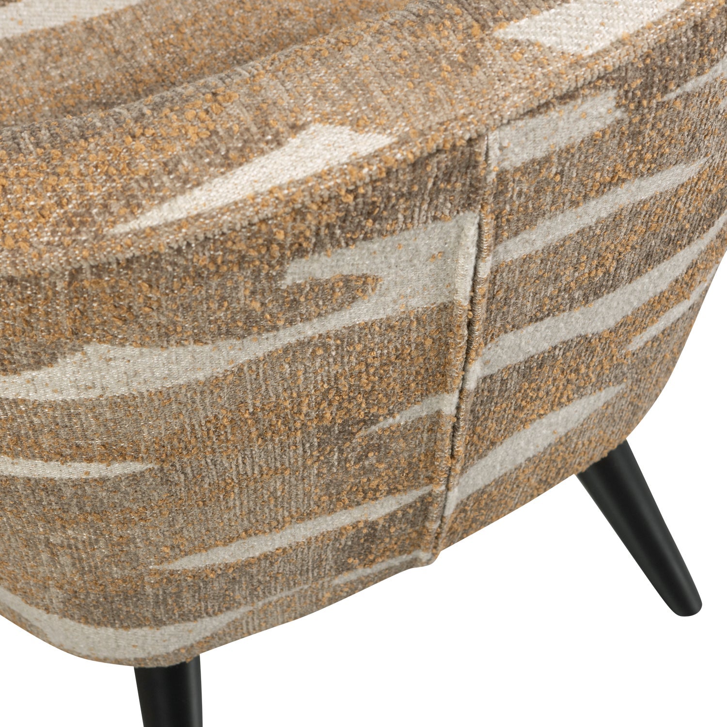 Sara Armchair Woven Fabric Camouflage Pattern Green