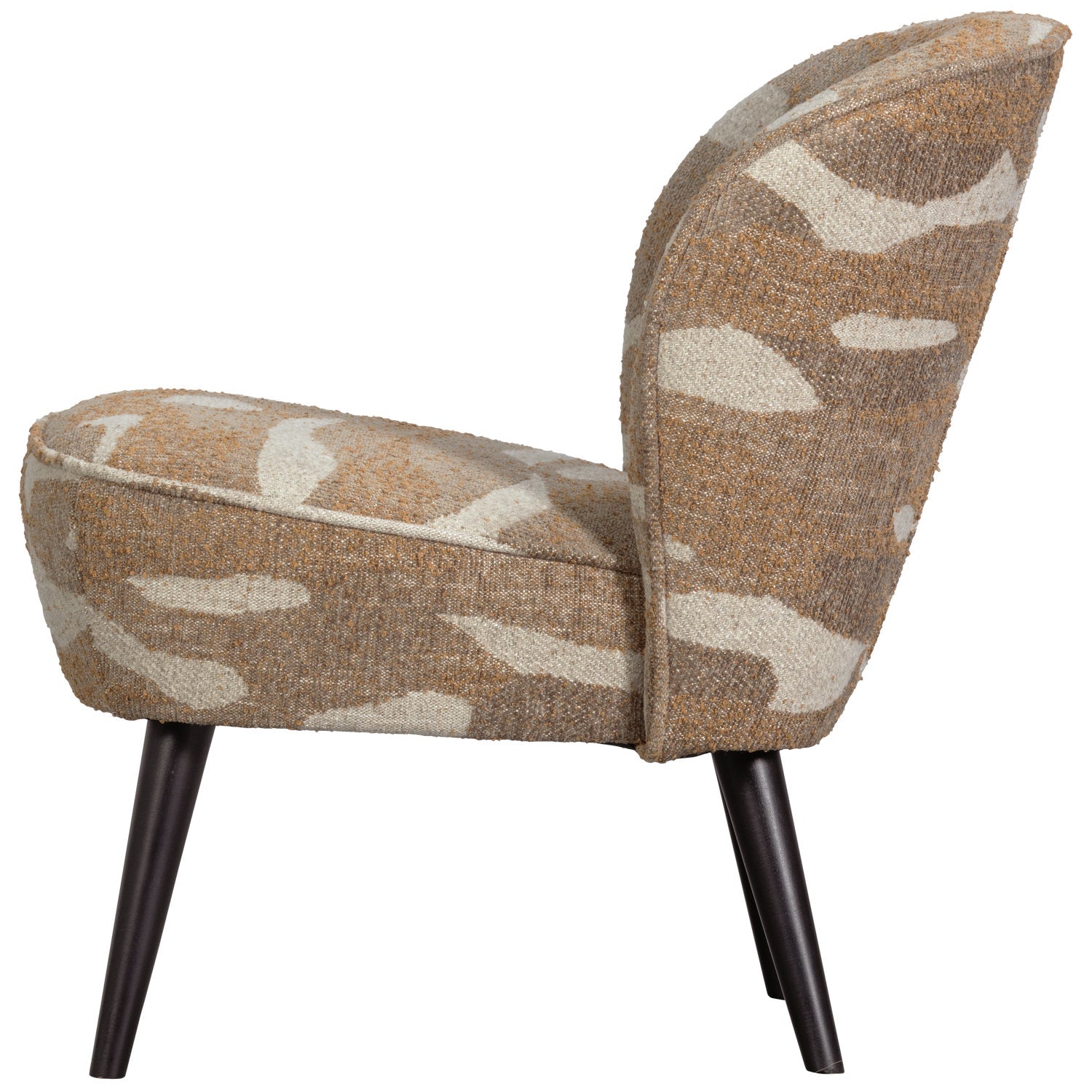 Sara Armchair Woven Fabric Camouflage Pattern Green