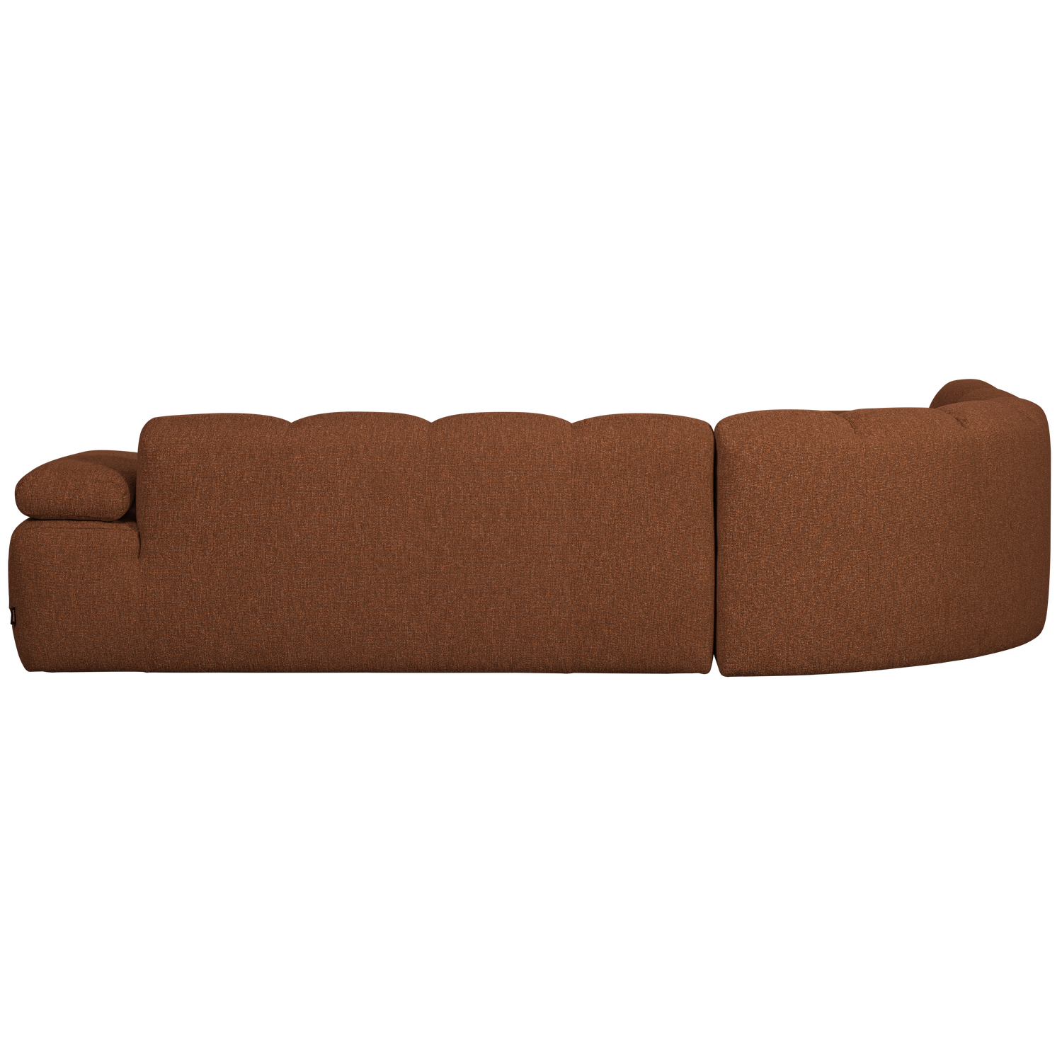 Left-facing modular sofa for 6 people MOJO rust brown mélange boucle