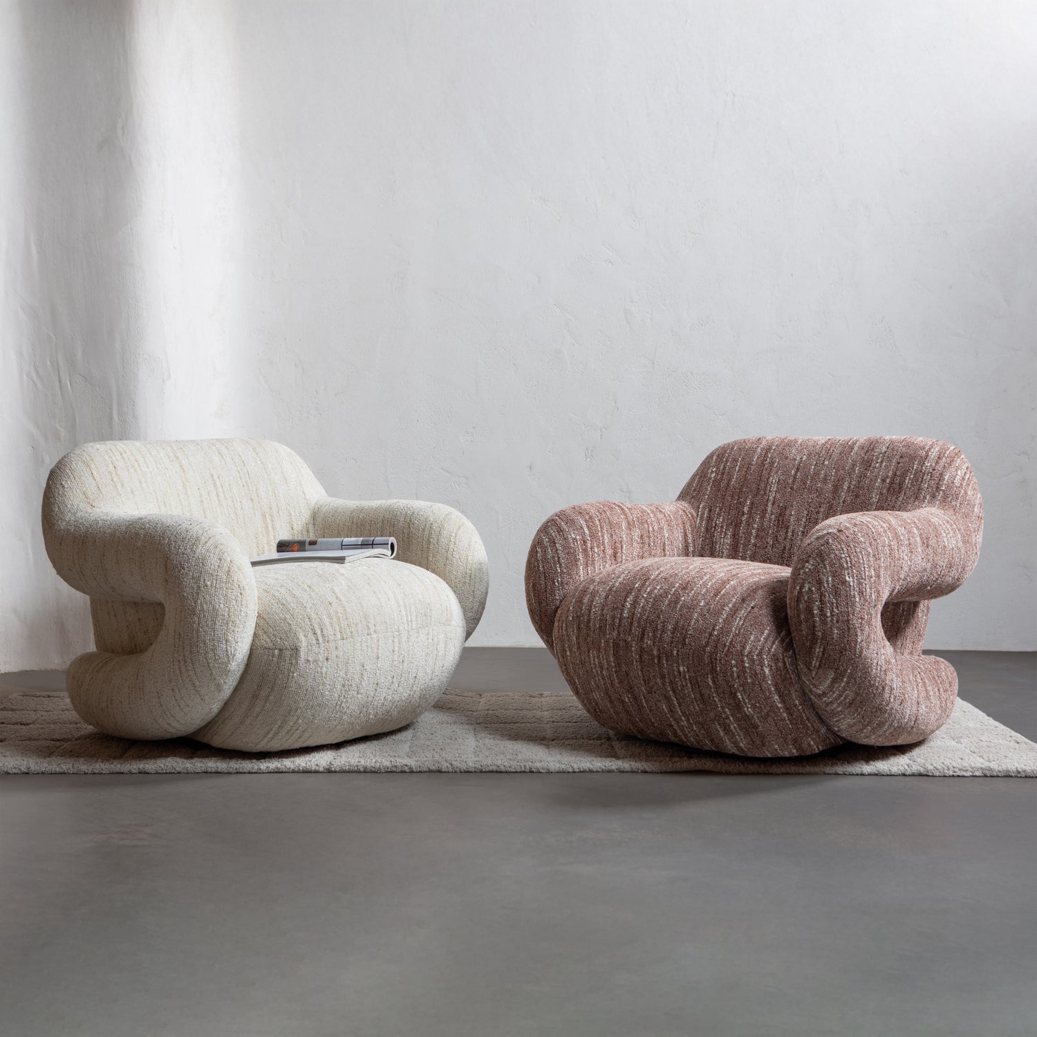 FOLKE Armchair Dirty Pink