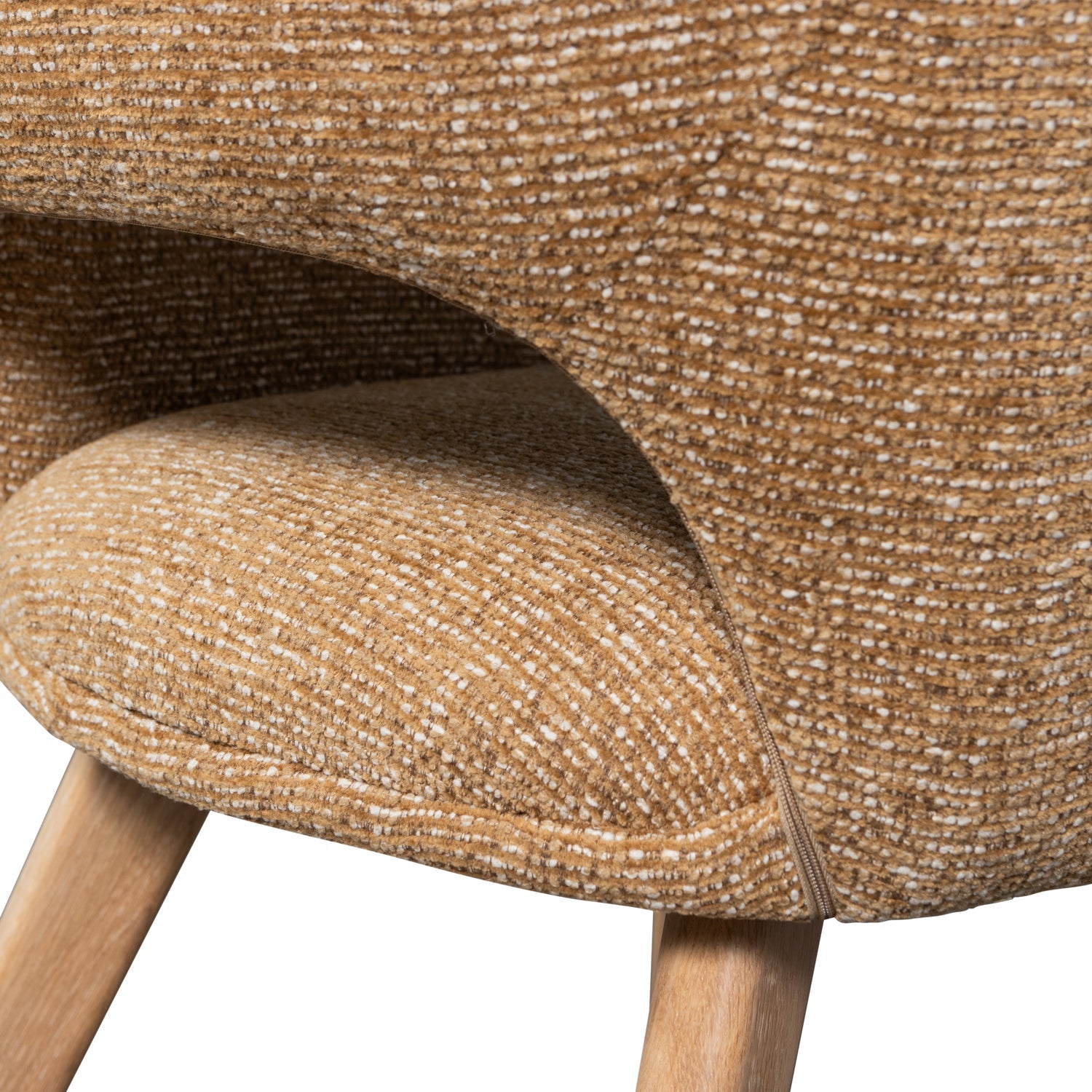 Murat Dining Chair Yellow with Wooden Leg Natural