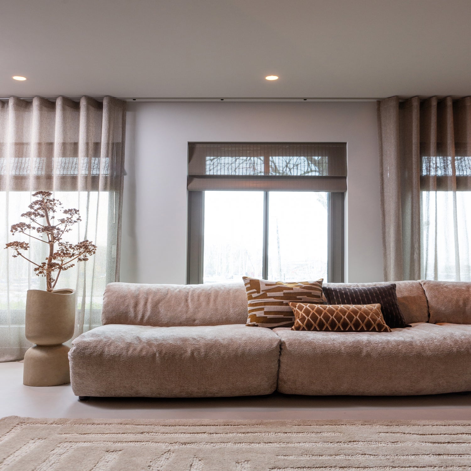 Set of 3 - Isai Cushions Brown