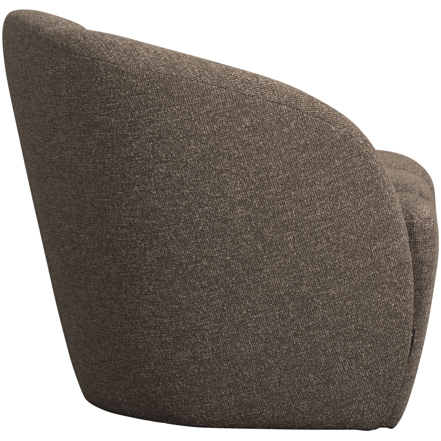 Left-facing 2-seater Sofa MOJO brown mélange boucle