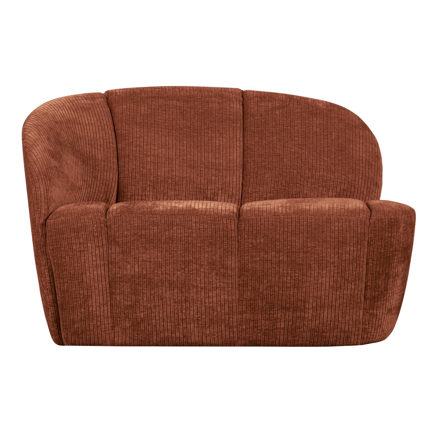 Left-facing 2-seater sofa MOJO brown corduroy