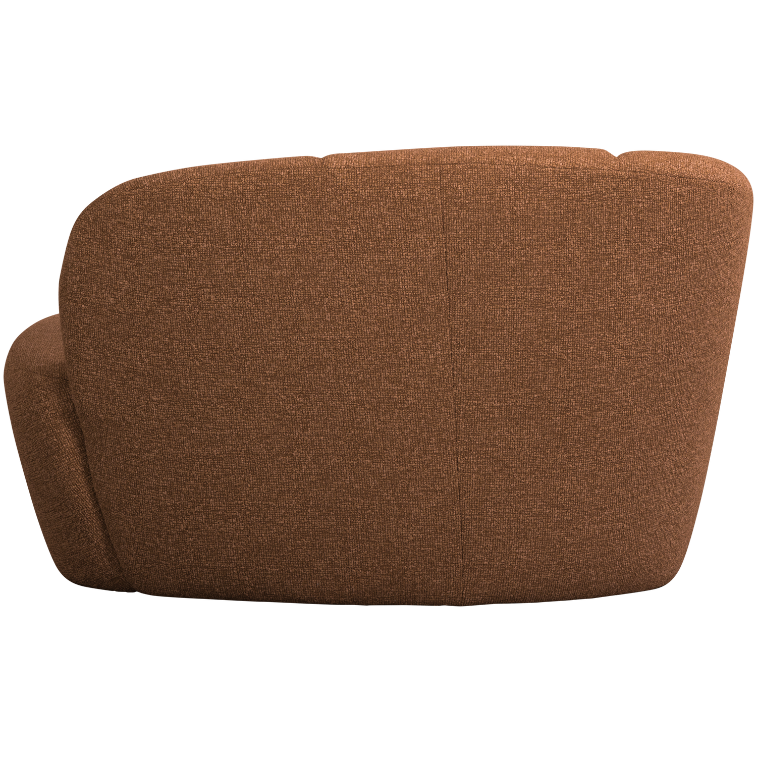 Left-facing 2-seater Sofa MOJO rust brown mélange boucle