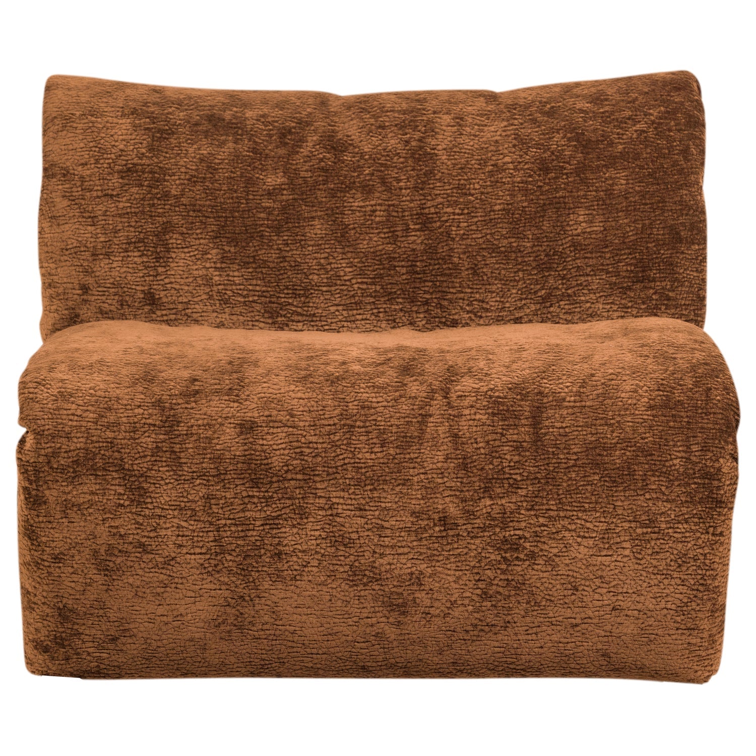 Modulsofa BAGGY - braunes Chenille-Element
