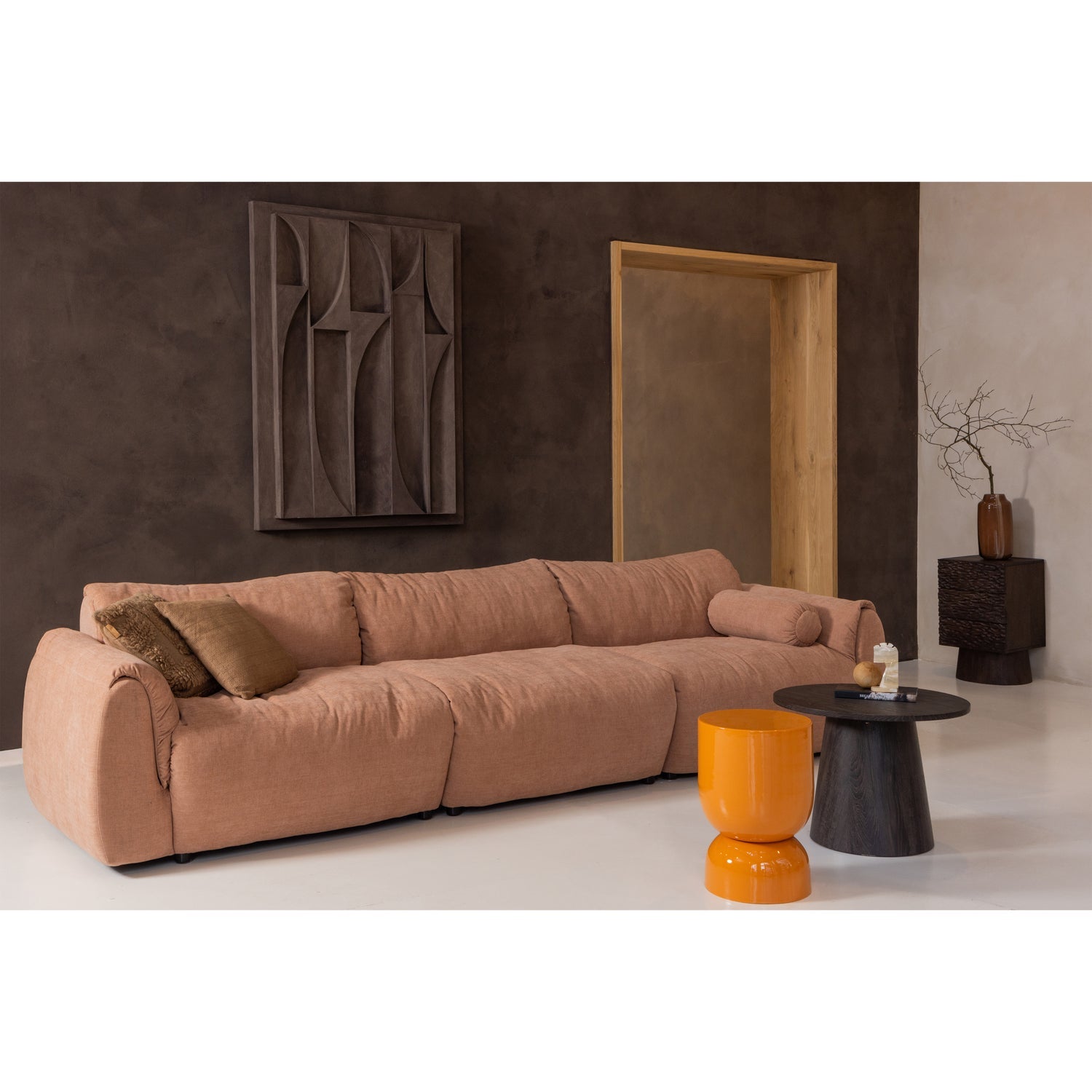 Right-facing modular sofa BAGGY - 1-seater in pink [Klaudia]