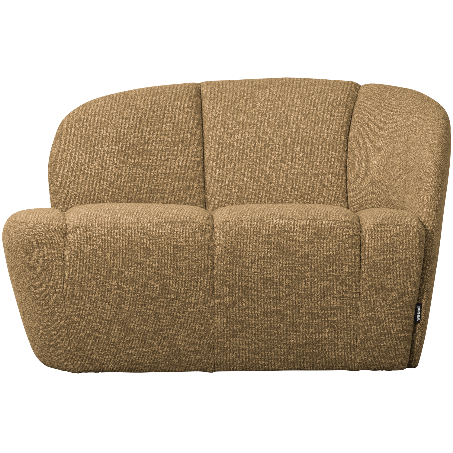 Right-facing 2-seater Sofa MOJO honey mélange boucle