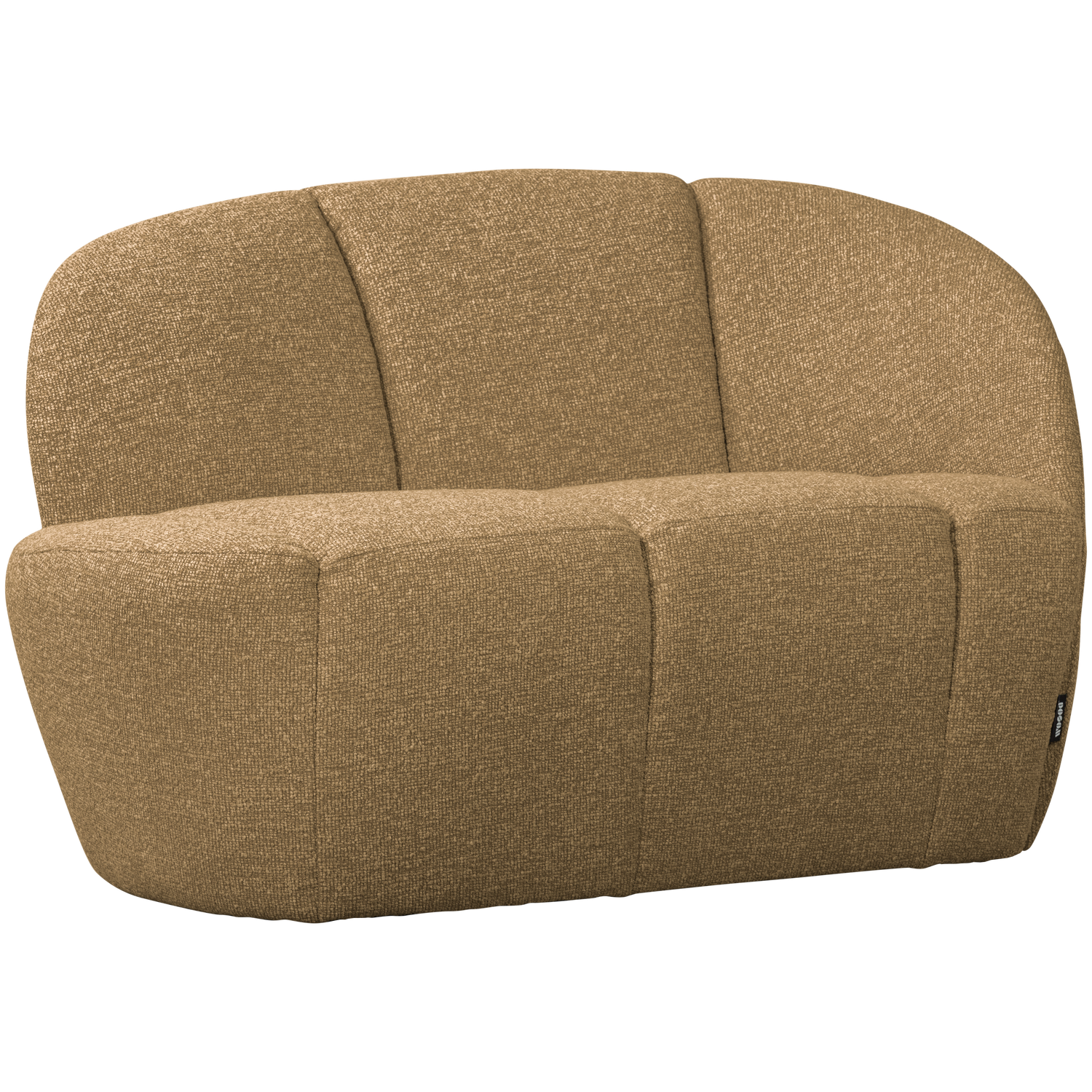 Right-facing 2-seater Sofa MOJO honey mélange boucle