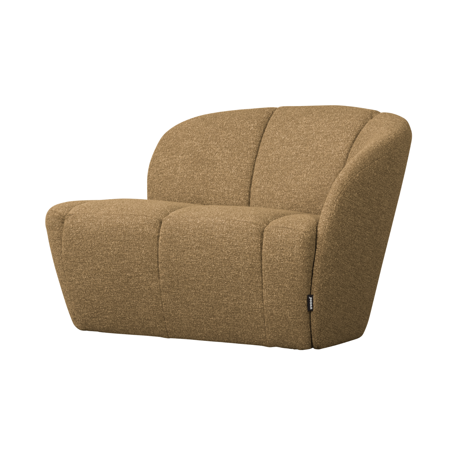 Right-facing 2-seater Sofa MOJO honey mélange boucle