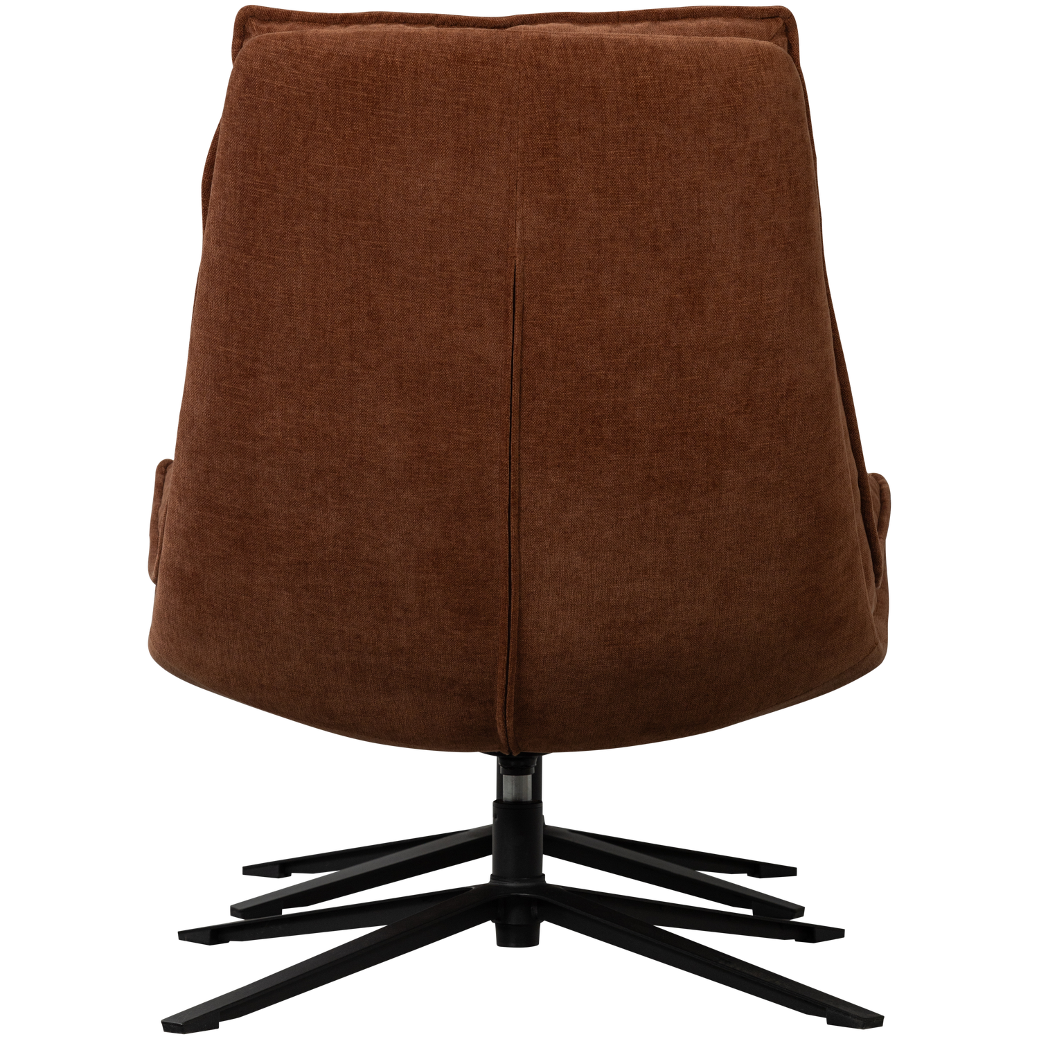 KUBE Brown Swivel Armchair with Footrest