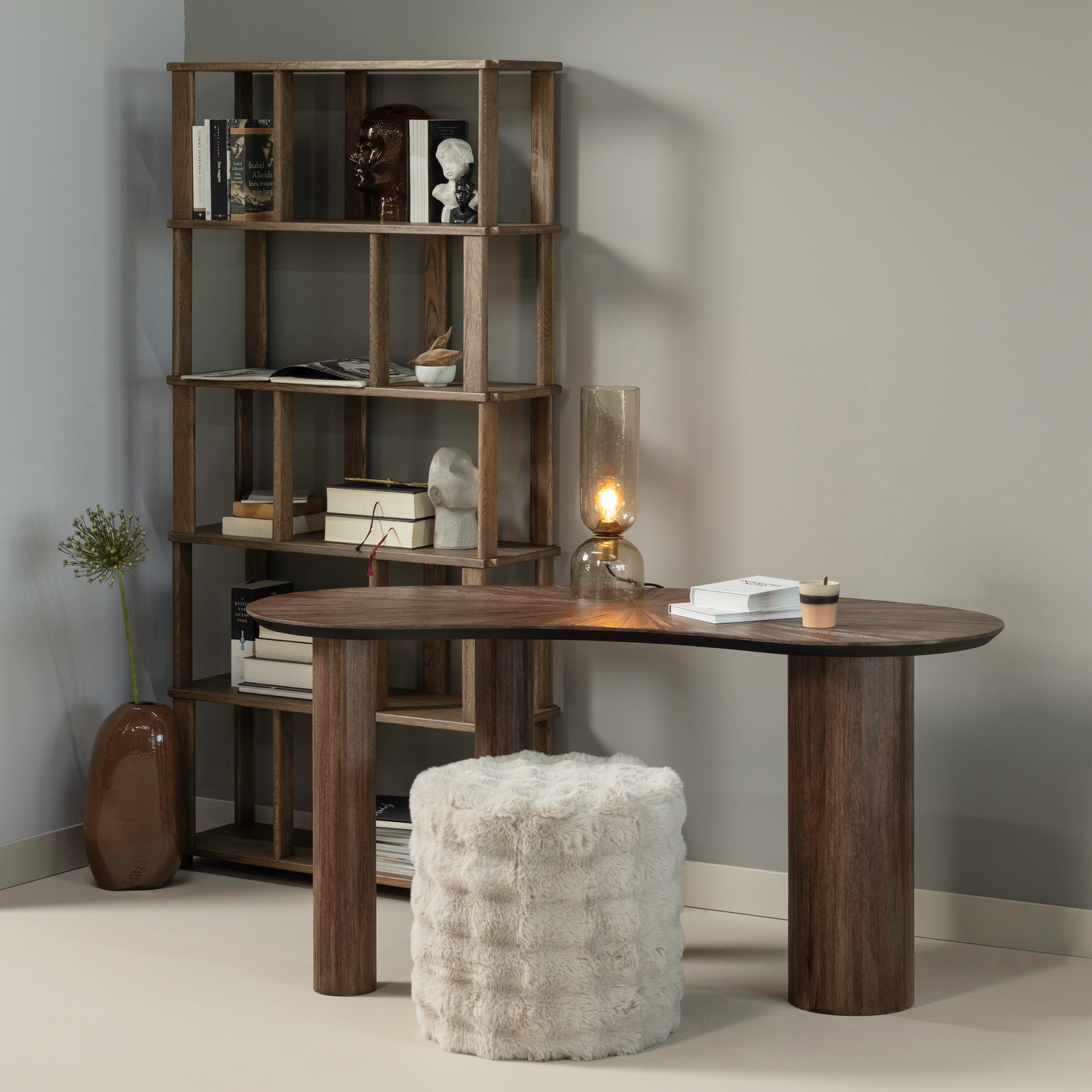 SUN Desk Teak Wood
