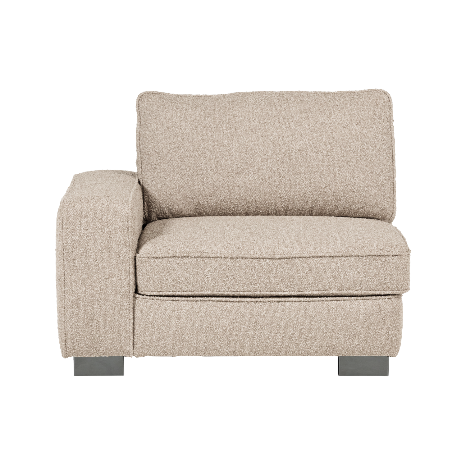 Sofa LAZY - left-side end module in sandy bouclé