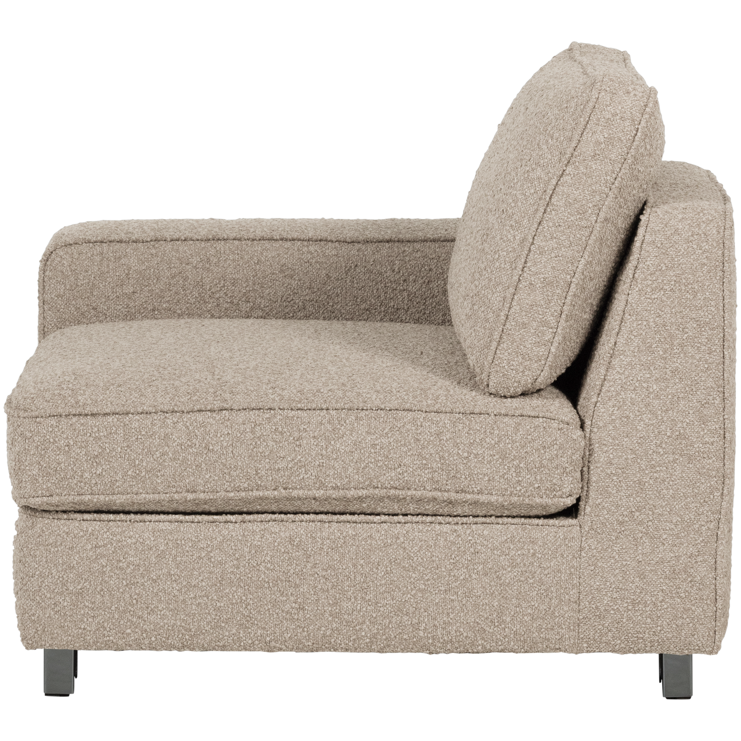 Sofa LAZY - left-side end module in sandy bouclé