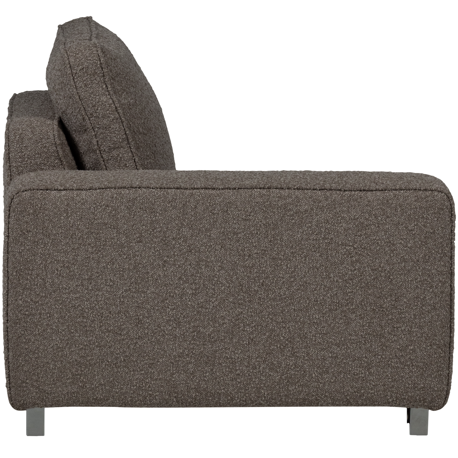 Sofa LAZY - left-side end module in anthracite bouclé
