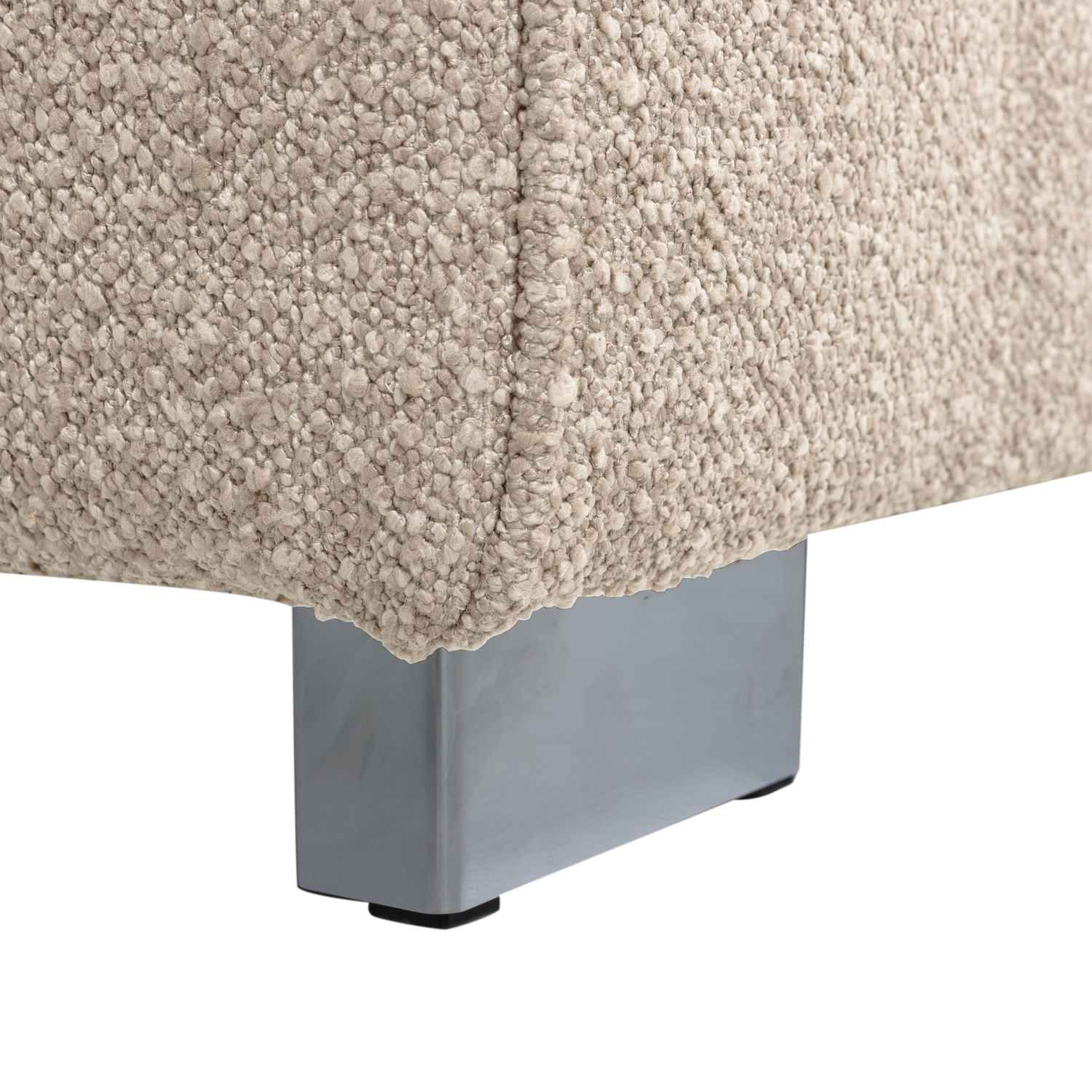 Sofa LAZY - right-side end module in sandy bouclé