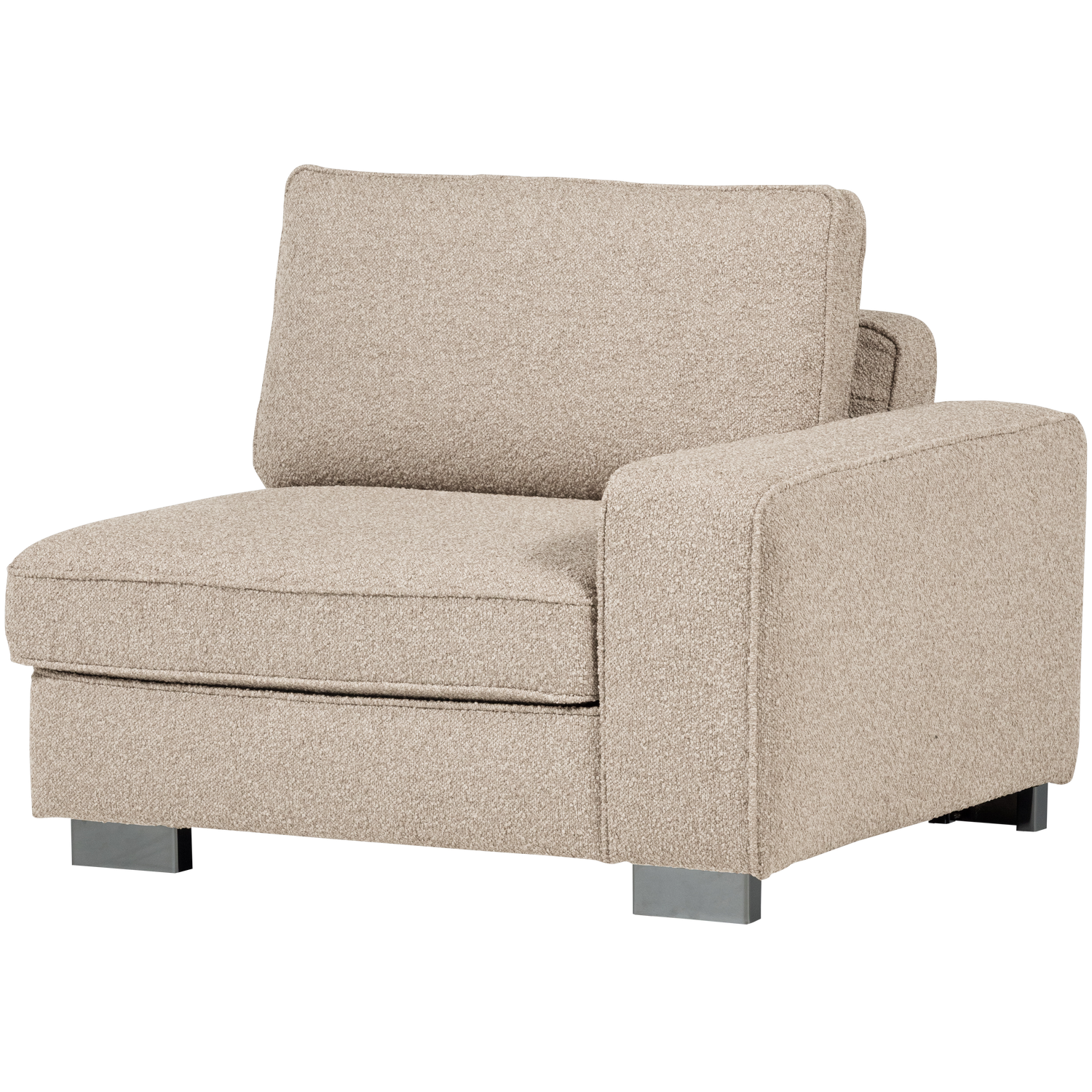 Sofa LAZY - right-side end module in sandy bouclé