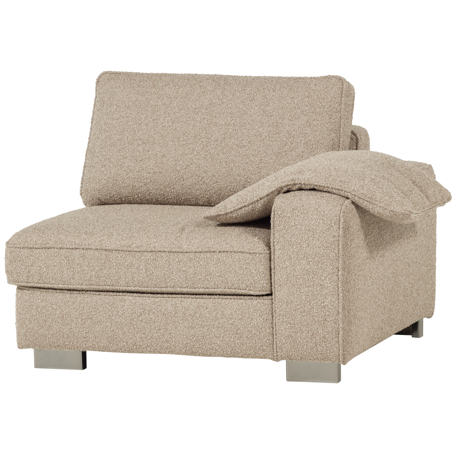 Sofa LAZY - right-side end module in sandy bouclé