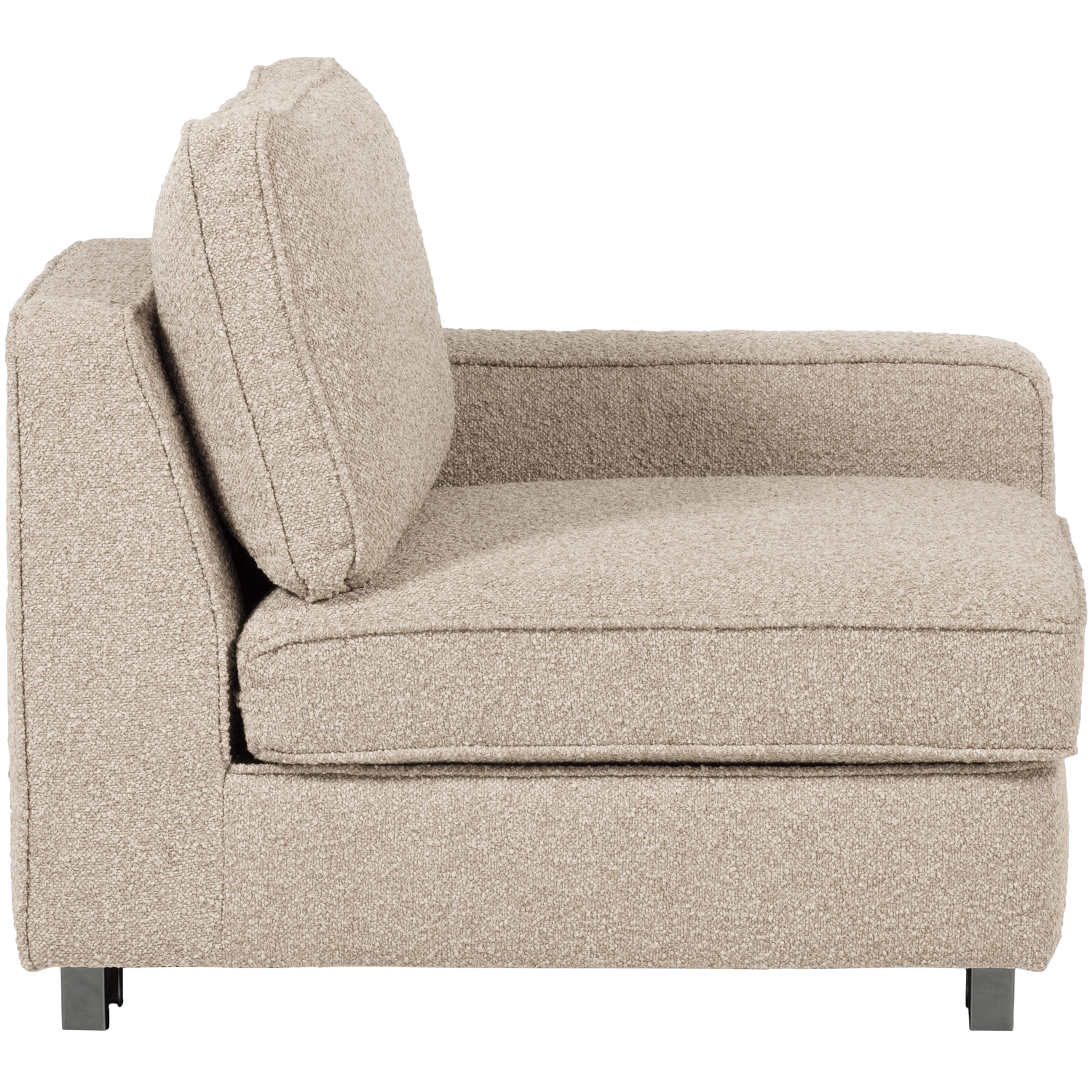 Sofa LAZY - right-side end module in sandy bouclé