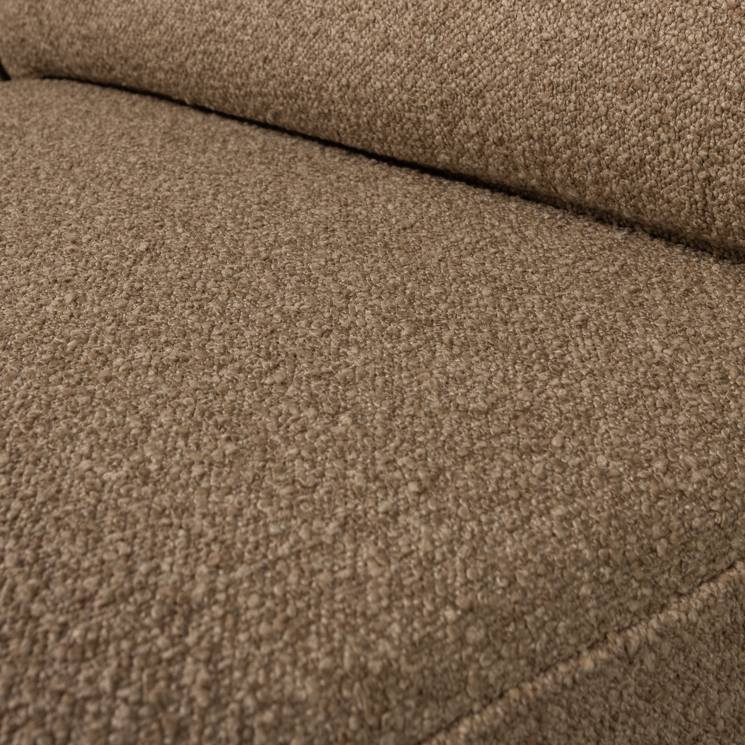 LAZY Sofa - Right-End Module in Brown Bouclé
