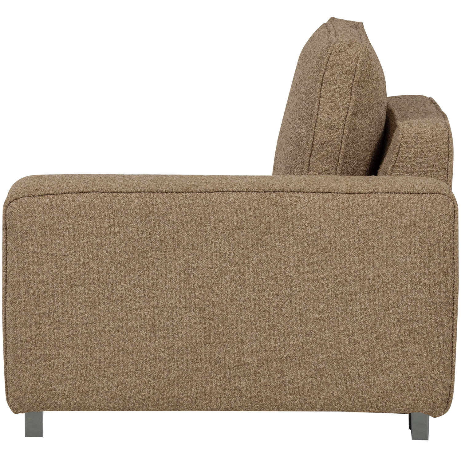 LAZY Sofa - Right-End Module in Brown Bouclé