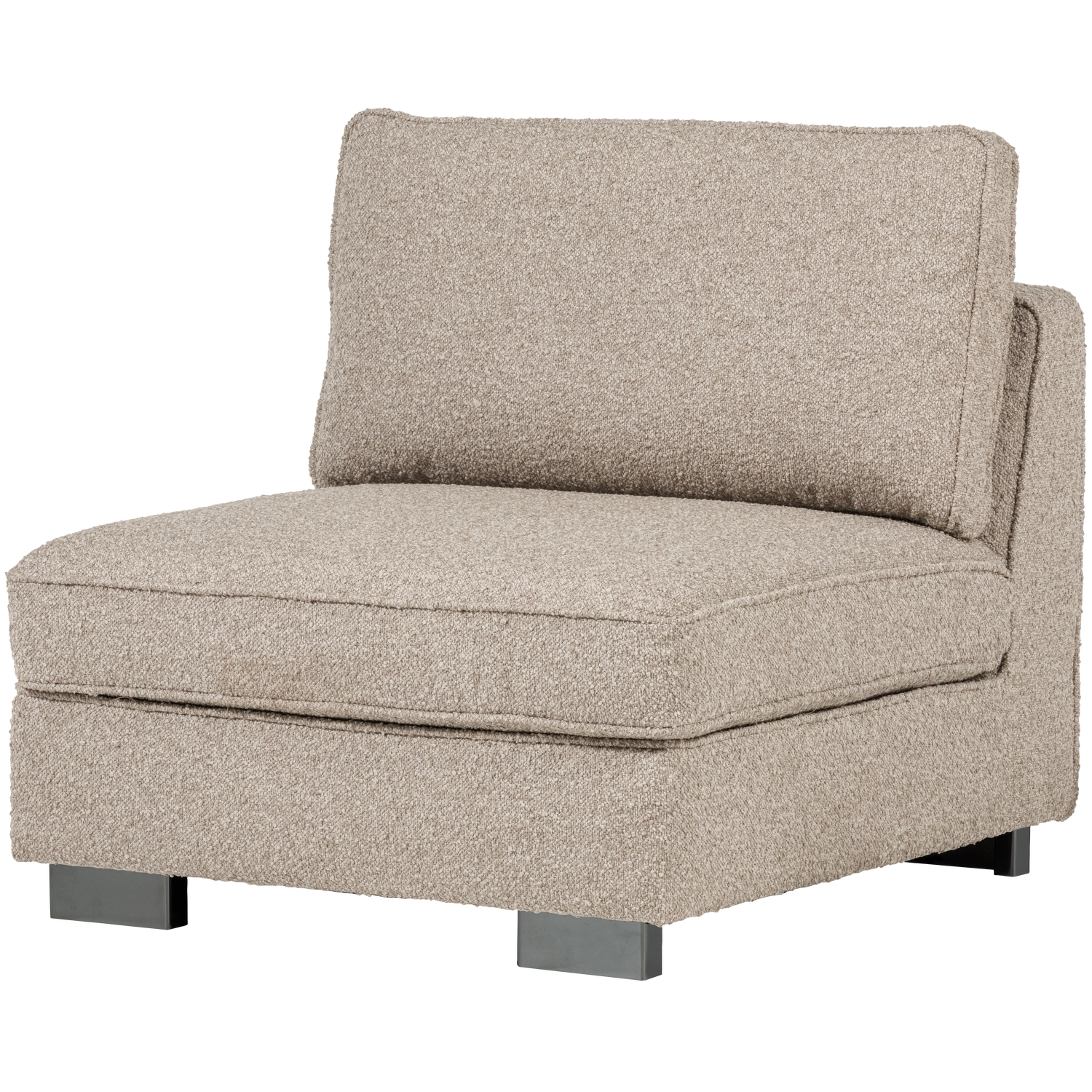 Armchair / module LAZY sand bouclé