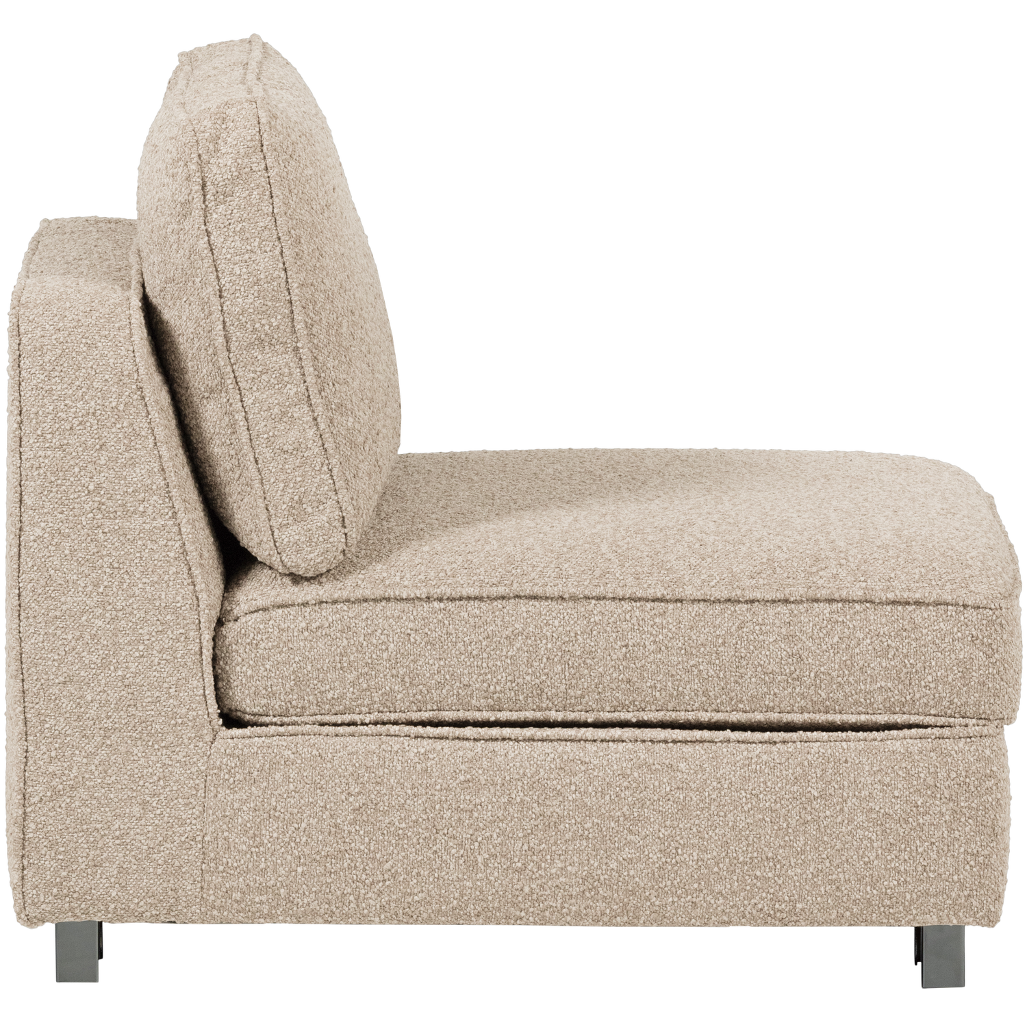 Armchair / module LAZY sand bouclé
