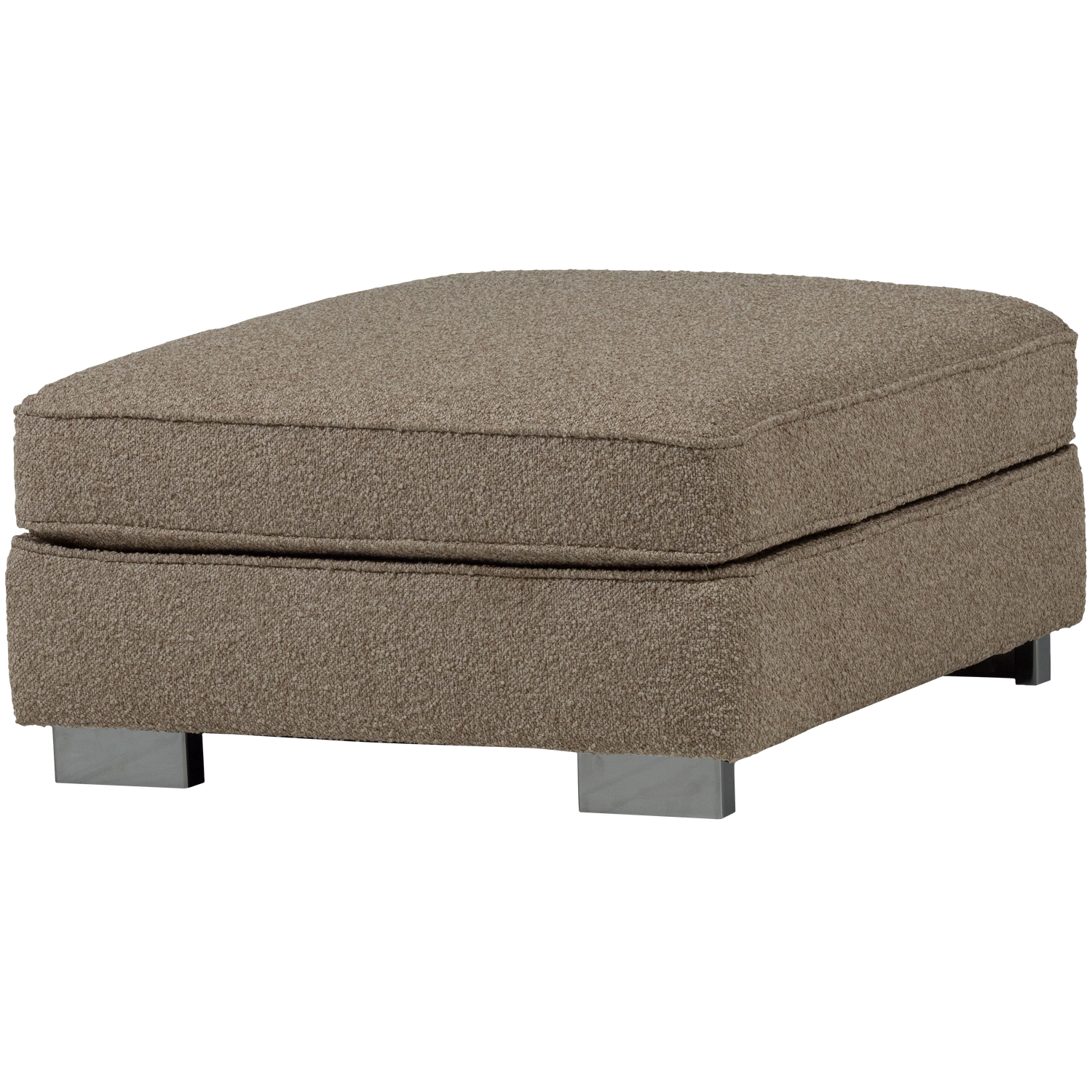 Beige Bouclé Pouf LAZY