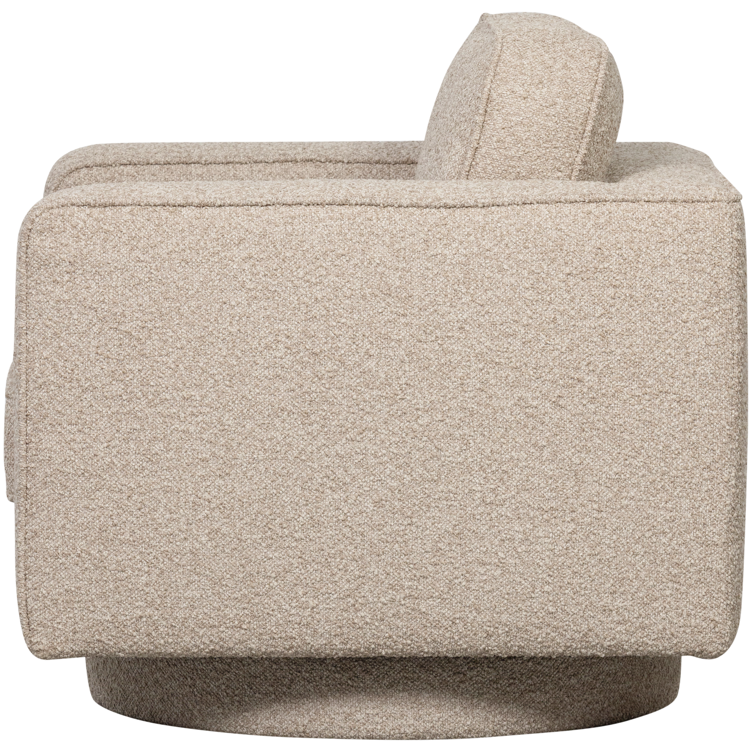 LAZY Sand Bouclé Swivel Armchair