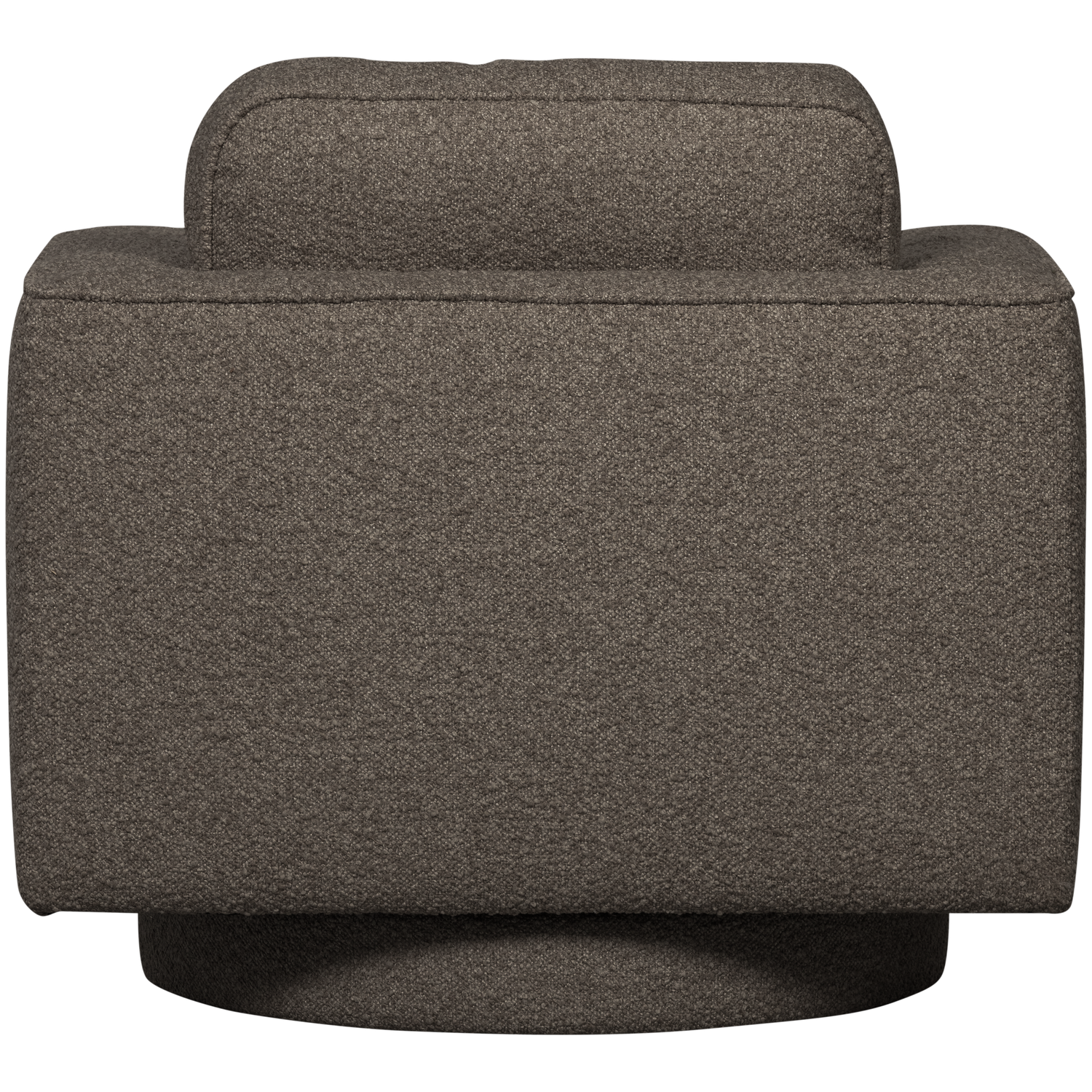 LAZY swivel armchair in anthracite bouclé