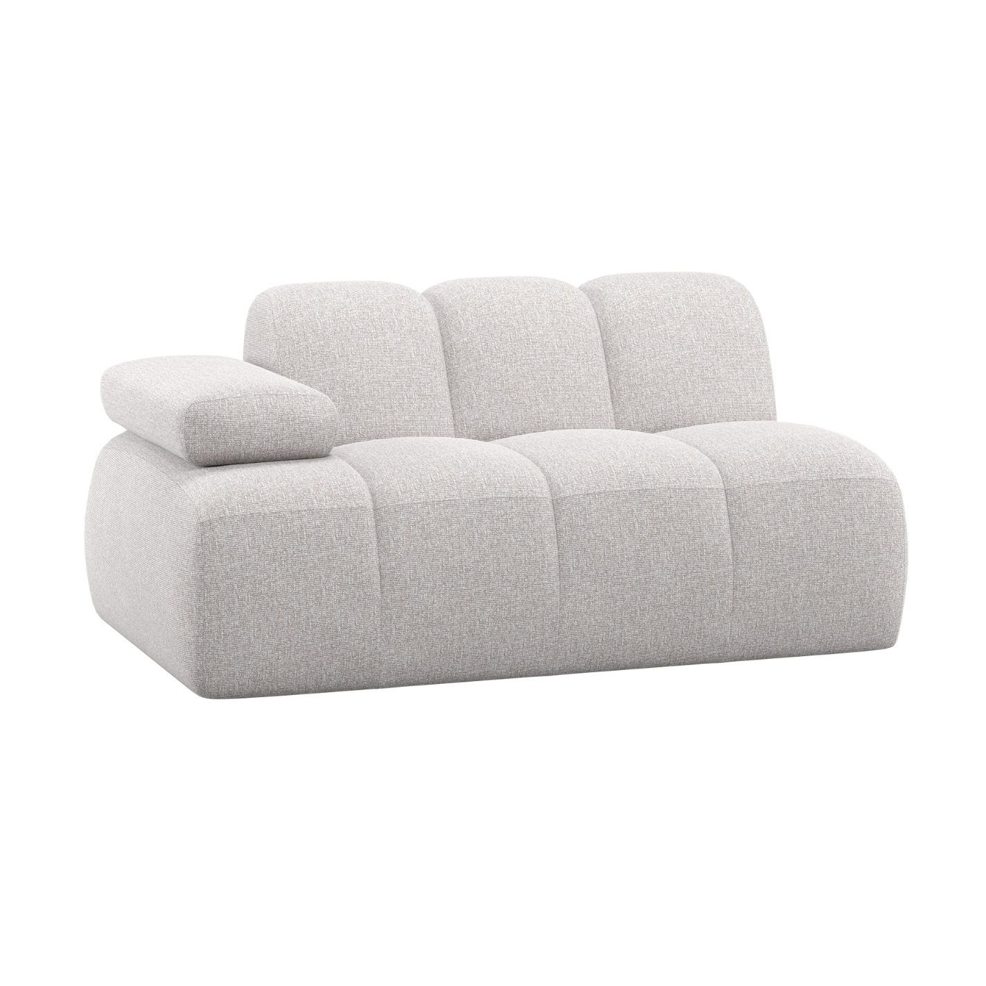 MOJO Modular Sofa - 1.5-Seater Left-Arm Ecru Bouclé Element
