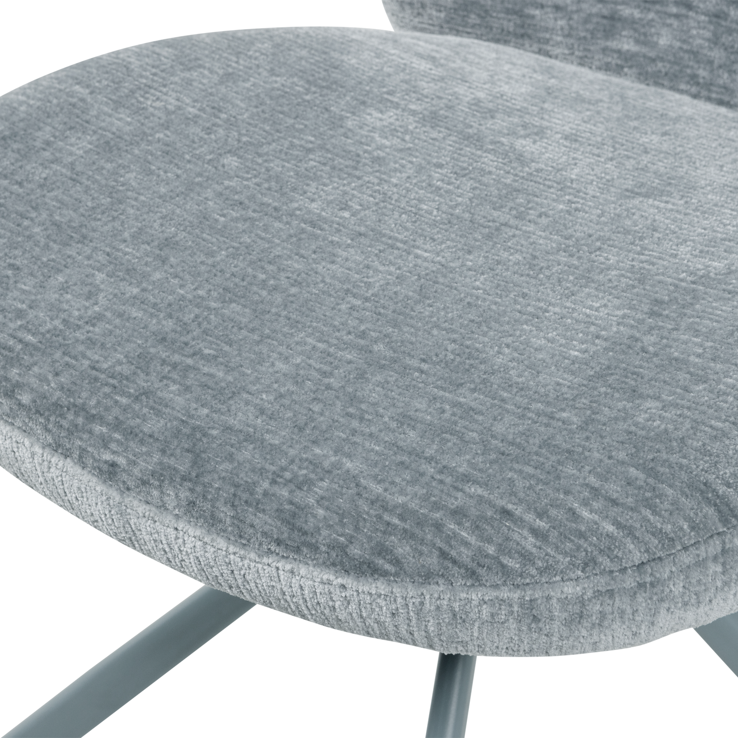 FEMKE swivel chair in blue chenille