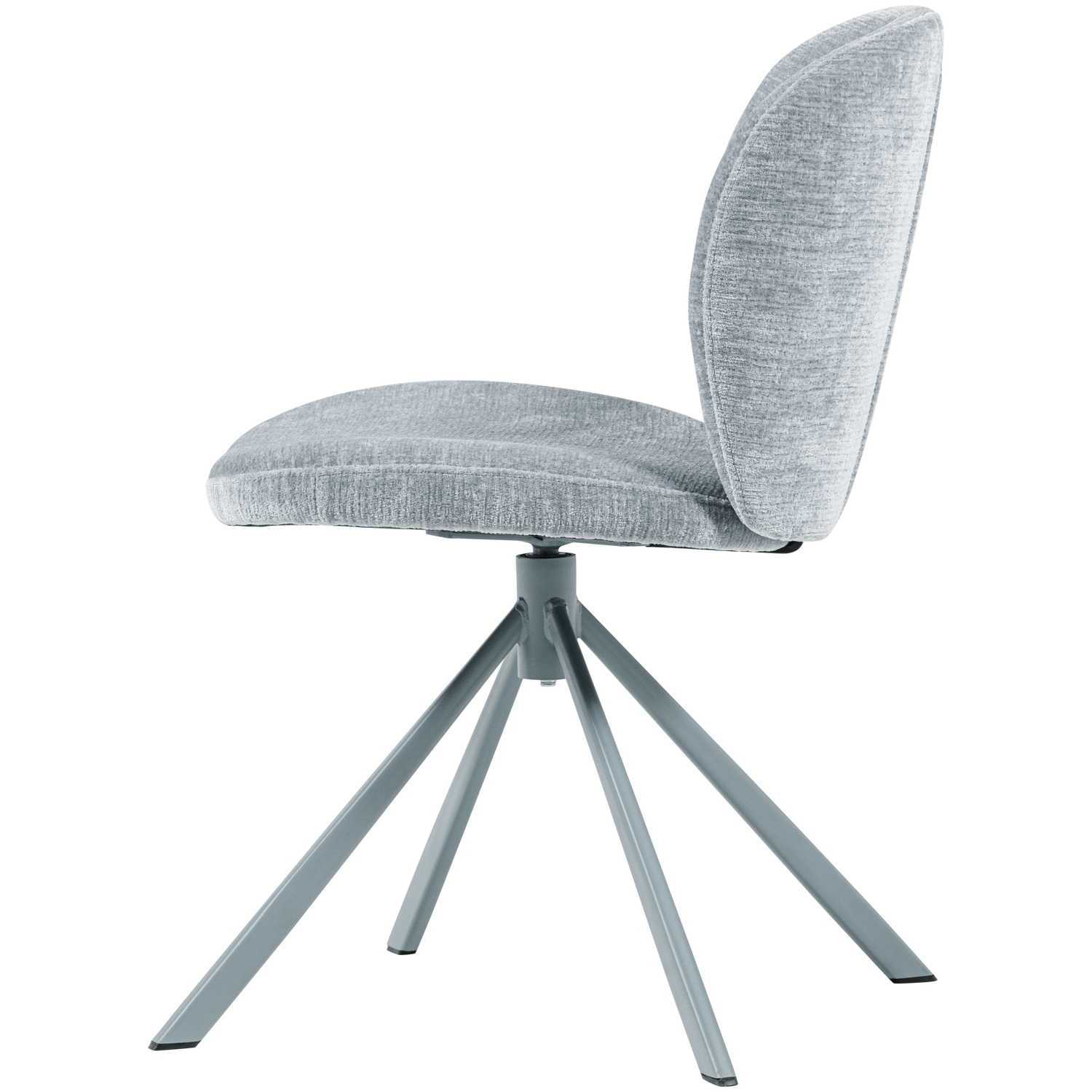 FEMKE swivel chair in blue chenille
