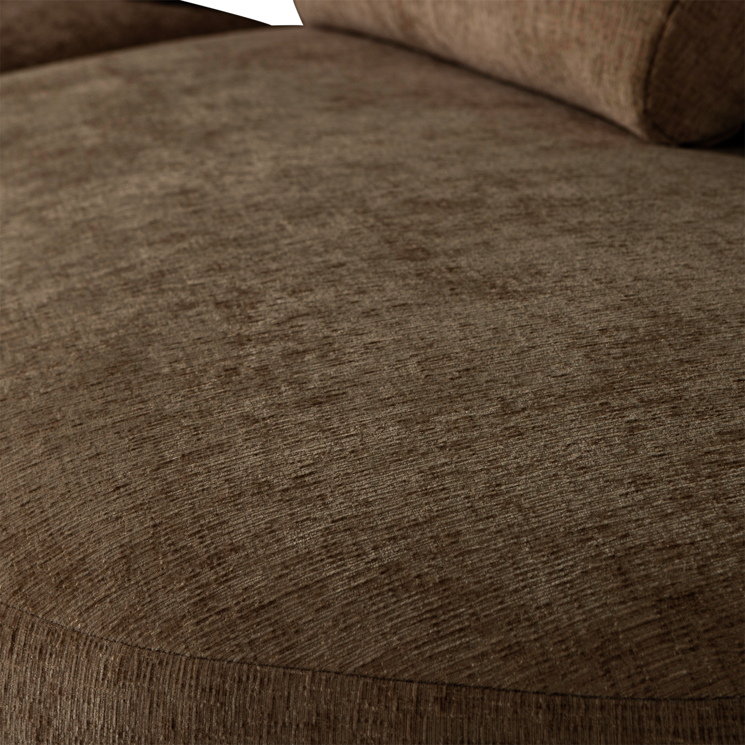 Brown BATAVIER 6-Person Semi-Circular Sofa