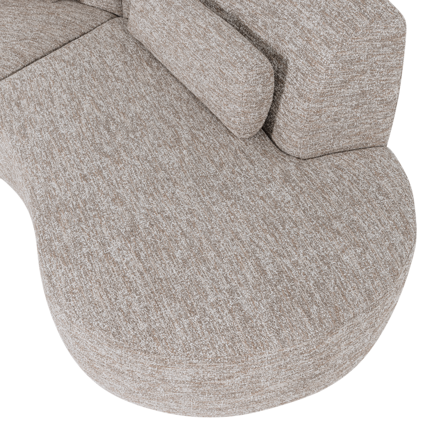BATAVIER Sand Mélange Semi-Circular Sofa for 4