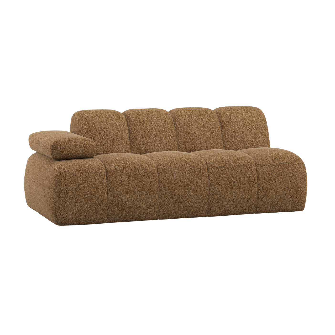 MOJO Modular Sofa - Left-Side Two-Seater in Honey Lambskin
