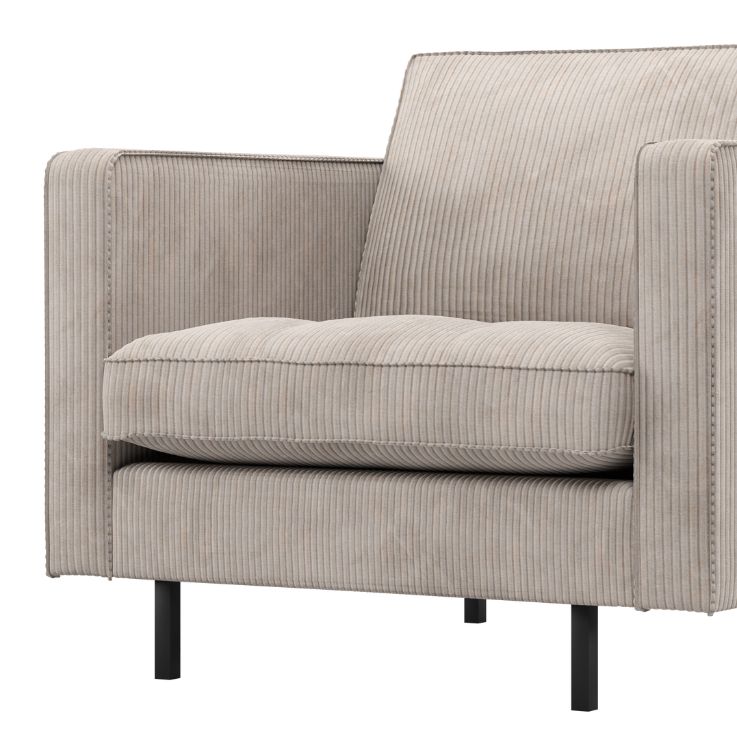 RODEO CLASSIC Armchair in Ecru Corduroy