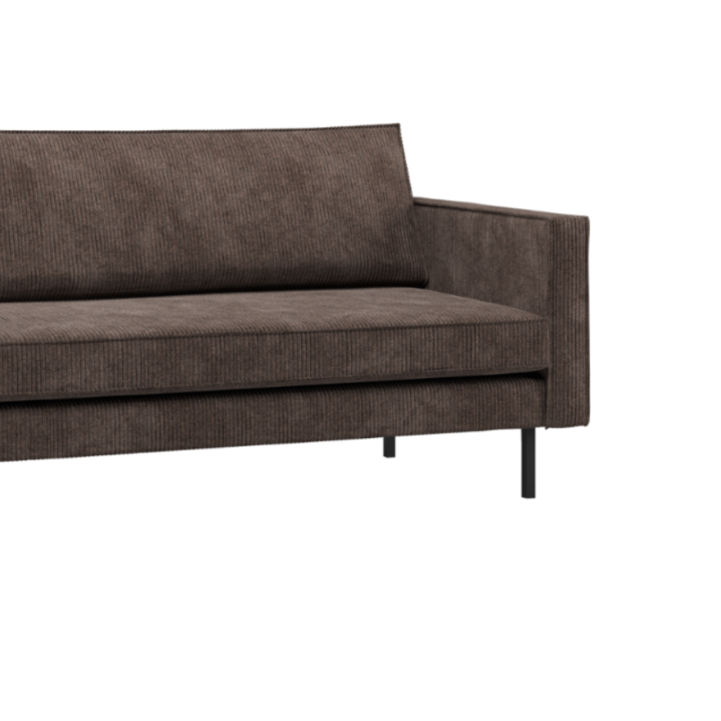 Right-facing chaise longue RODEO brown corduroy