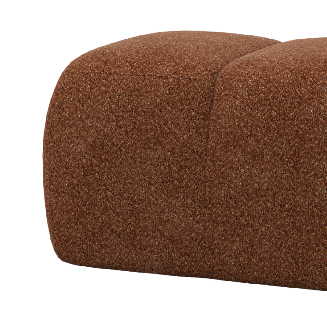 MOJO Pouf in Rusty Brown Lambskin