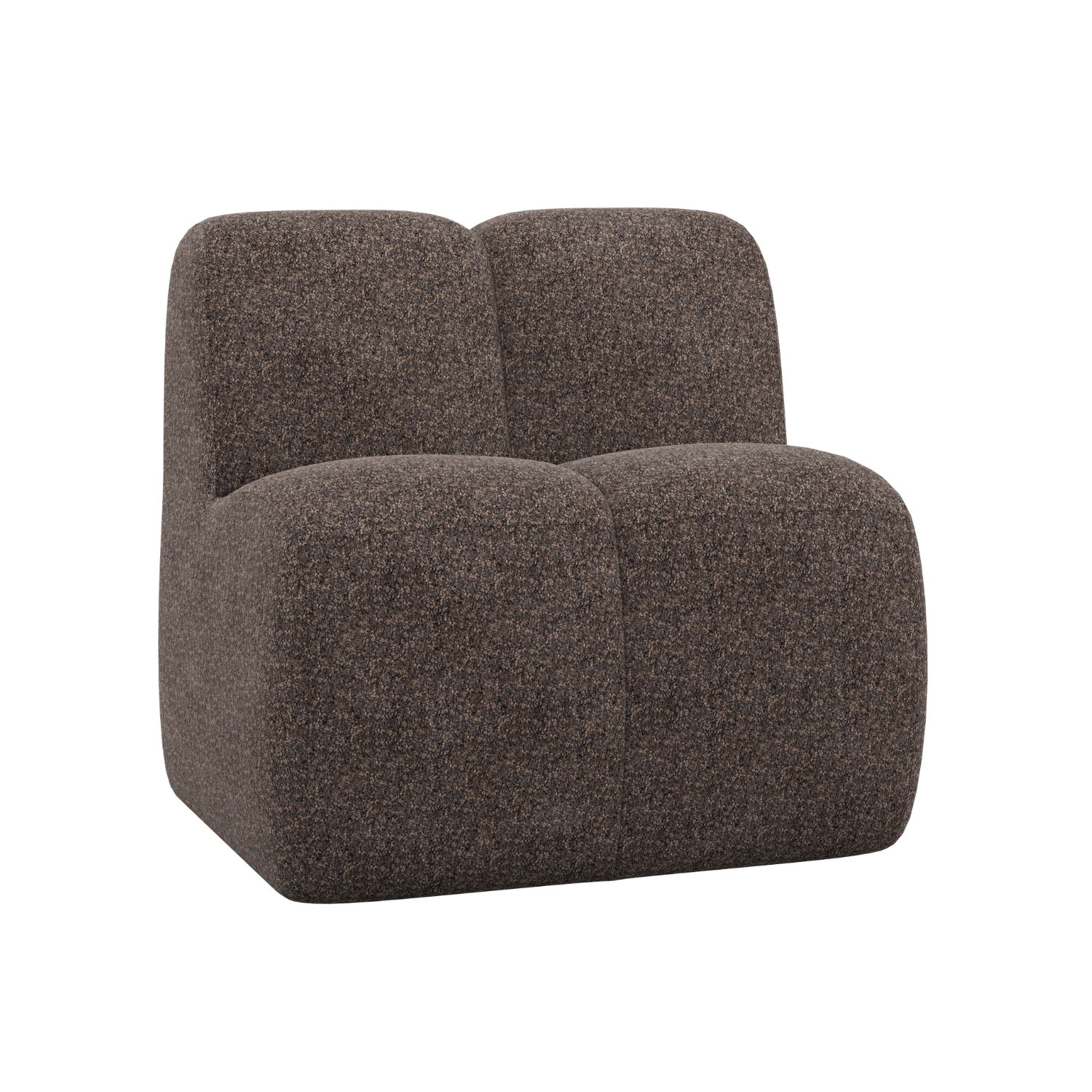 Armchair / MOJO BENCH module brown lambskin