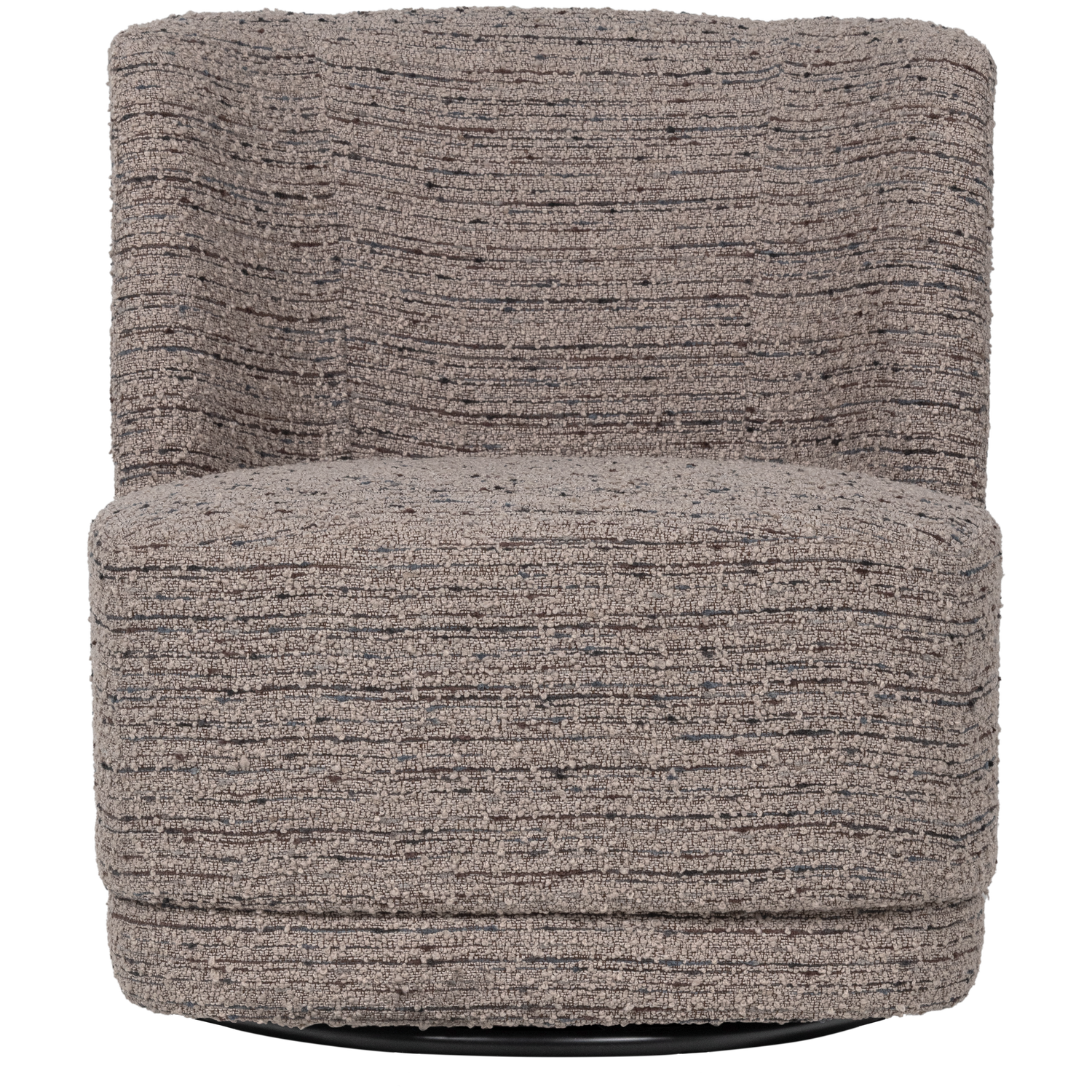 ATTY swivel armchair in dark beige mélange