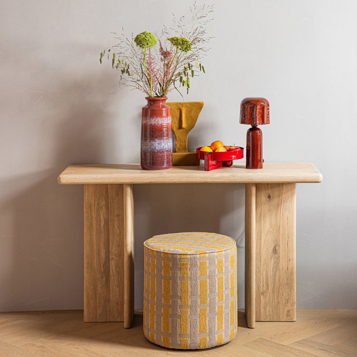 LUMIRA Burgundy Table Lamp